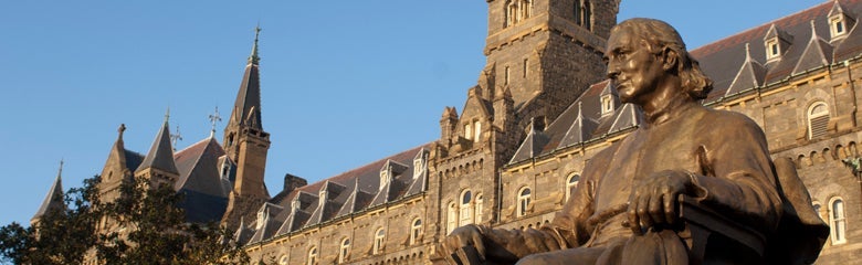 John Carroll statue at Georgetown University